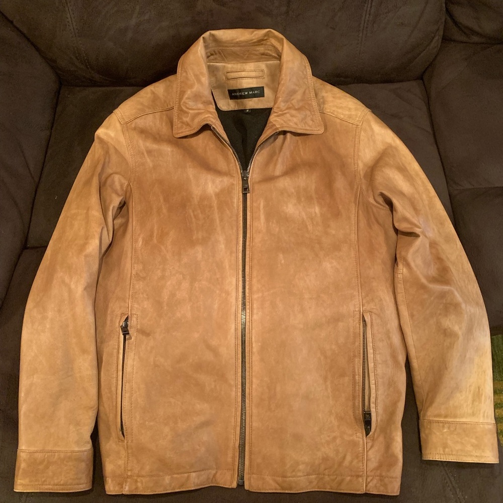 Andrew Marc Tan Leather Jacket  - NEVER WORN